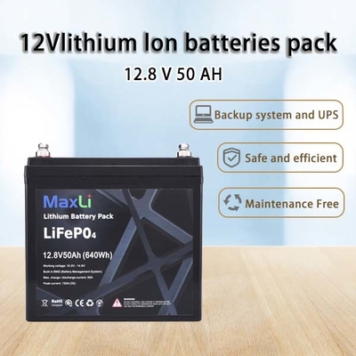 Cylindrical Cell OEM Lifepo4 Lithium Battery Pack High Power Long Cycle 12v 50ah