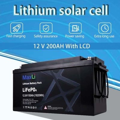 Smart BMS RV Storage Lithium Battery Deep Cycling 12v 200ah Lifepo4 Battery