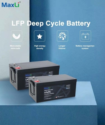 LiFePO4 Solar Energy System Battery 12V 300Ah High Capacity MaxLi