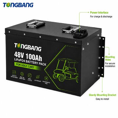 48V Deep Cycle Golf Cart Battery Pack with Built-in Smart BMS