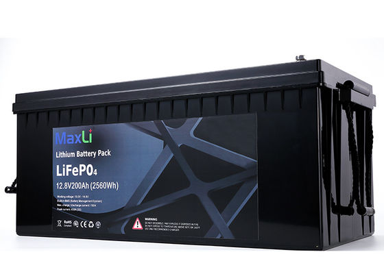 Smart BMS IP56 12V 200AH LiFePO4 Battery For Solar Energy Marine