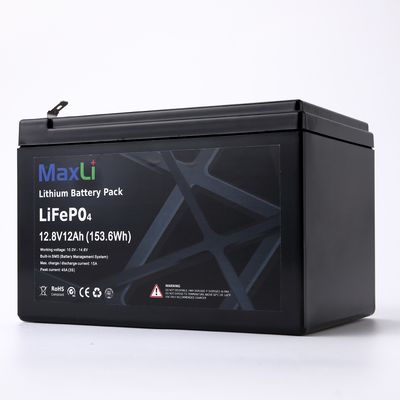 High Safety 12V 12AH Lithium Ion Lifepo4 Battery with bluetooth App for Solar Light