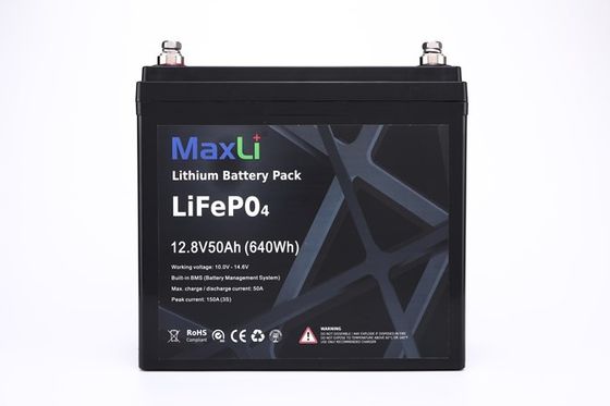 Grade A safety 12v 50Ah  Cylindrical  Lifepo4 Lithium Battery Pack High Power Long Cycle