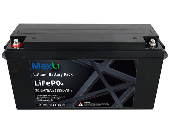 Lifepo4 25.6V 75amp Lithium Lead Acid Battery 4S13P