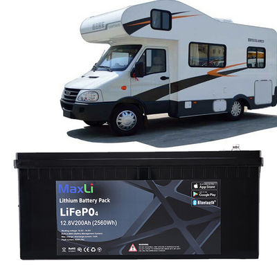 Lithium Ion Deep Cycle 12.8V 200Ah RV LiFePO4 Battery With Bluetooth