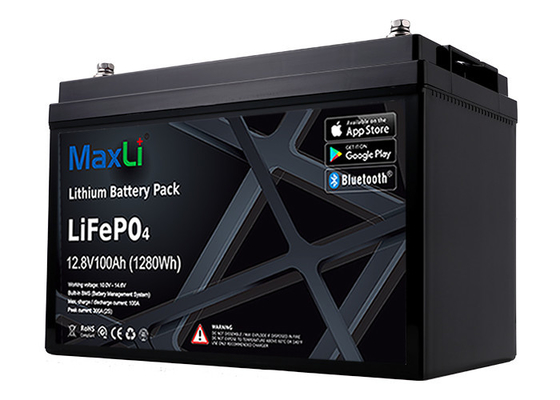 MaxLi 12V 100Ah Deep Cycle RV Battery 12V Lithium Battery 100AH LiFePO4 Battery