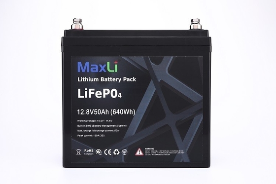 Lifepo4 Battery 12v 50ah For Boat Camper RV Solar Storage System