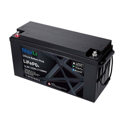 12V 135Ah Bluetooth Lithium Battery 3000 Cycles Pure ABS Enclosure IP56