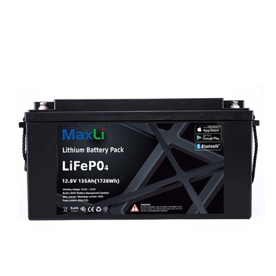 12V 135Ah Bluetooth Lithium Battery 3000 Cycles Pure ABS Enclosure IP56