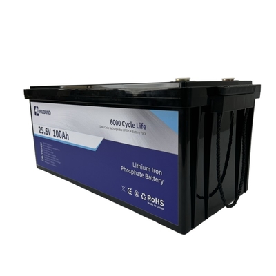High Density LiFePO4 Lithium Battery 25.6V 100Ah 94% Efficiency UN38.3 Certified