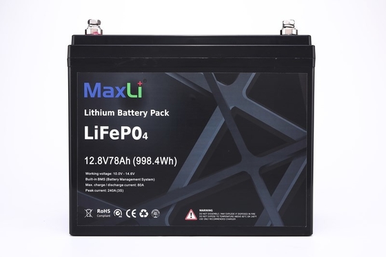 Long Life 12V 78Ah Lifepo4 Storage Battery