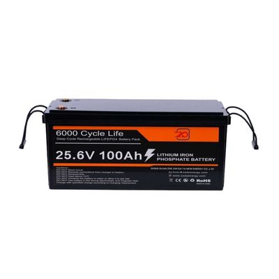 25.6V 100Ah Li Iron Phosphate Battery Pasokan energi terus menerus Baterai LiFePO4